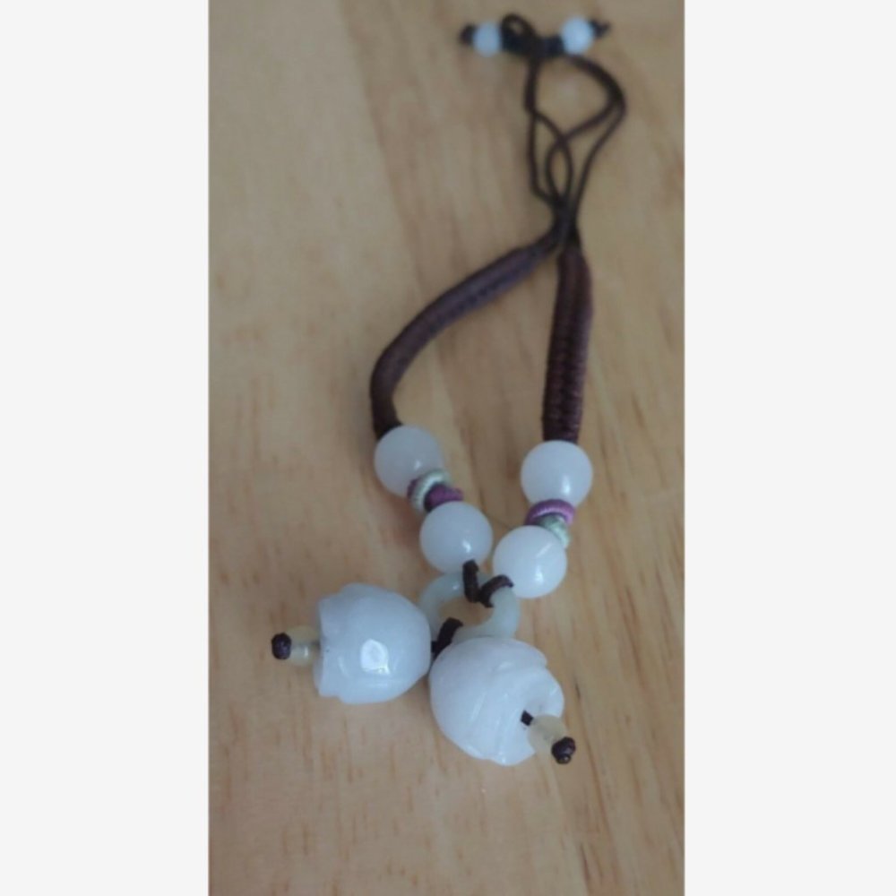 Light Green Jade Clacker Ankle Bracelet (Anklet)